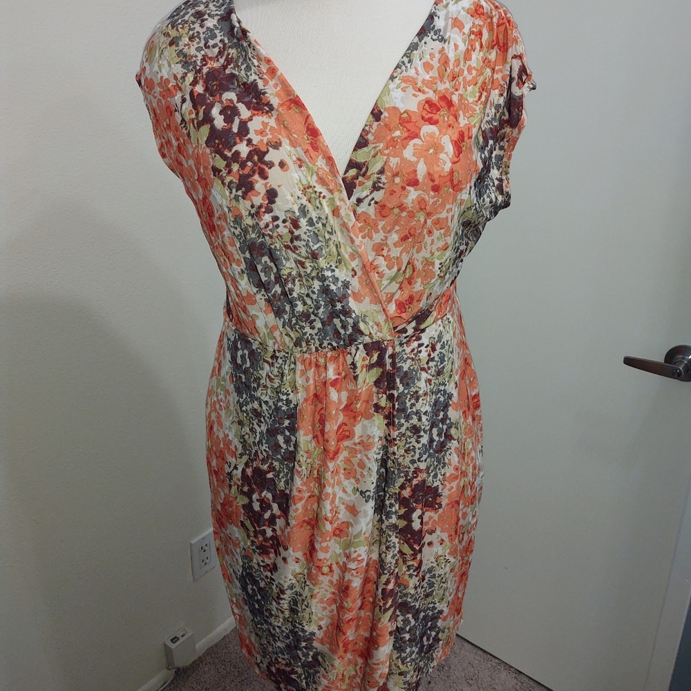 Cap sleeve knee length summer dress - sz 20 XXL